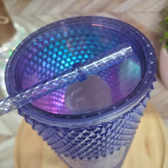 Starbucks Disneyland Resort Purple Iridescent Studded Tumbler Venti 24 oz - Picture 5 of 10